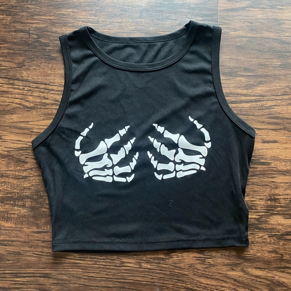 Shein Skull Crop Tank Top